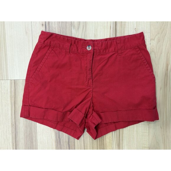 XXI Essentials Red Cuffed Shorts XS 100% Cotton EUC - Picture 1 of 3
